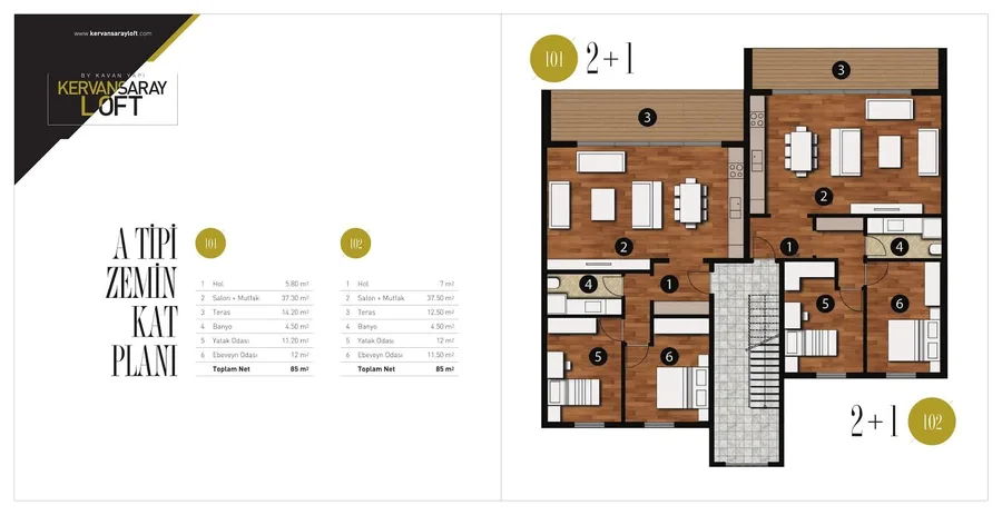 Kervansaray Loft kat planı