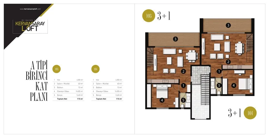 Kervansaray Loft kat planı